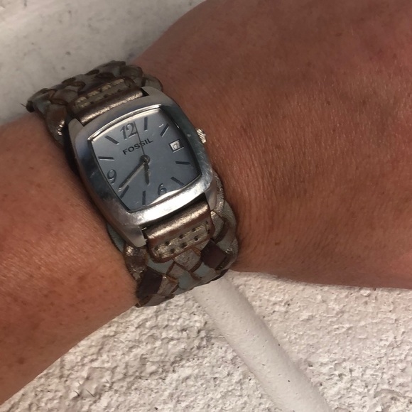 Fossil Accessories - Fossil Women’s Braided Metallic Leather Watch